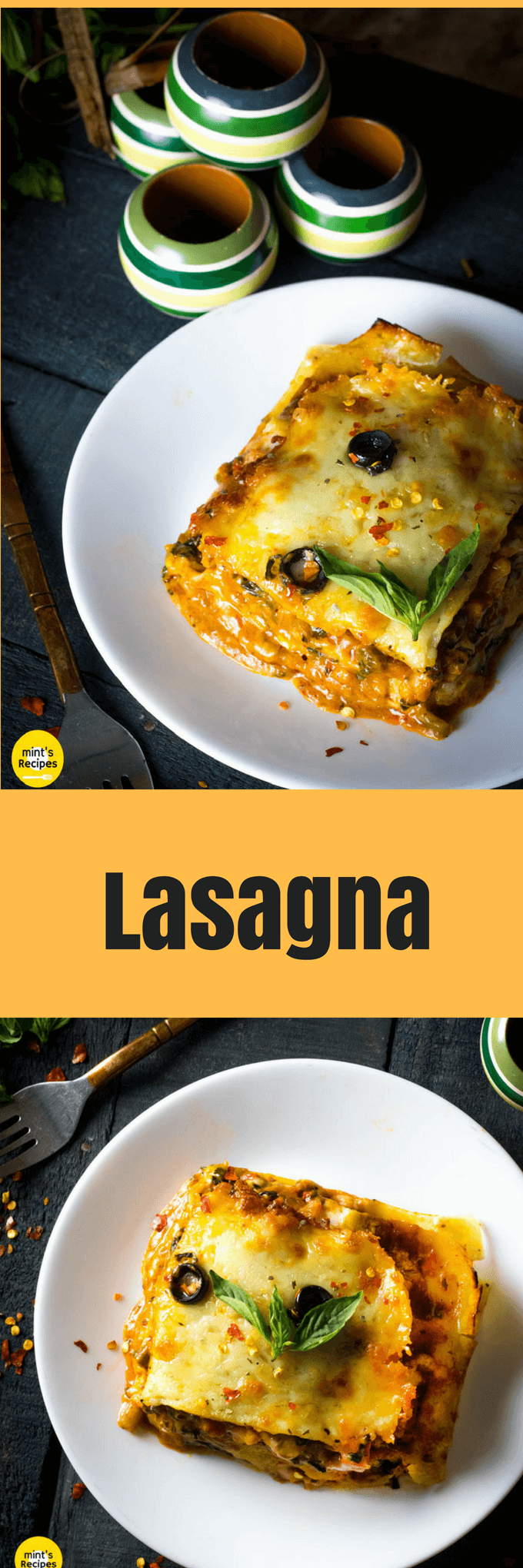 Italian Simple Lasagna Recipe - Vegetarian Recipe - Mint's Recipes