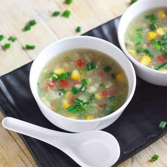 Sweet Corn Soup Recipe With Vegetable Stock